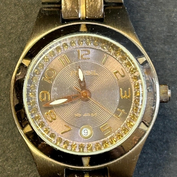 FOSSIL Ladies Bronze Fossil Watch RARE Vintage Find - Picture 1 of 5